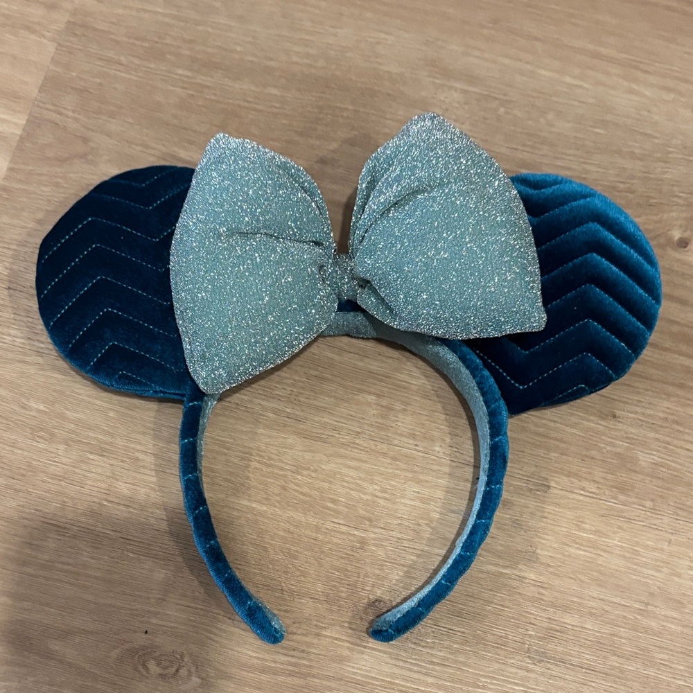 Disney Blue and Silver Minnie Mouse Ears Headband